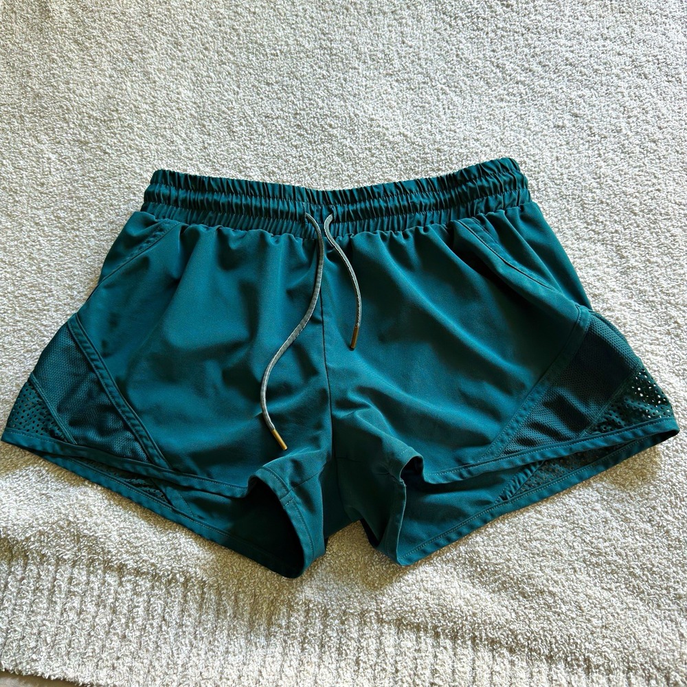 MTA Sport Women's M Teal Athletic Running Shorts Mesh Panels Workout Gym Casual